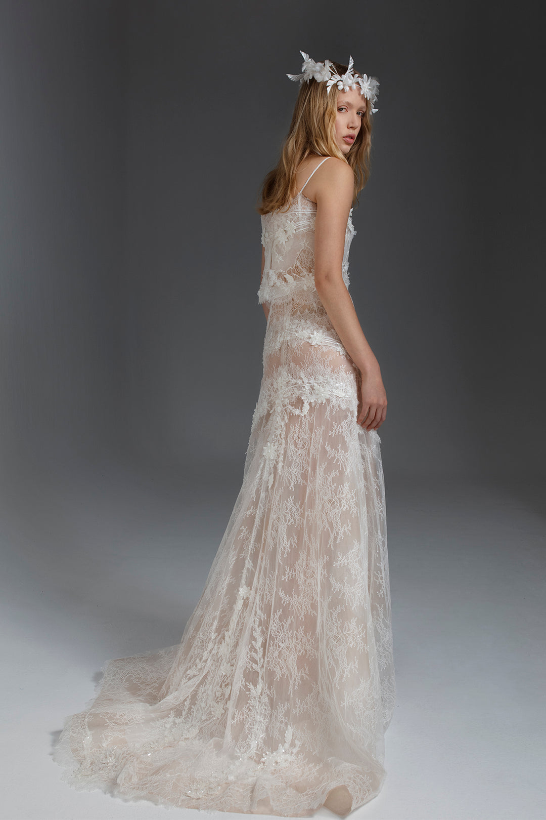 A-Line Wedding Dress with Lingerie-Style Bodice, and Transparent Layer M.R DESIGN A-Line Wedding Dress with Lingerie-Style Bodice, and Transparent Layer M.R DESIGN
