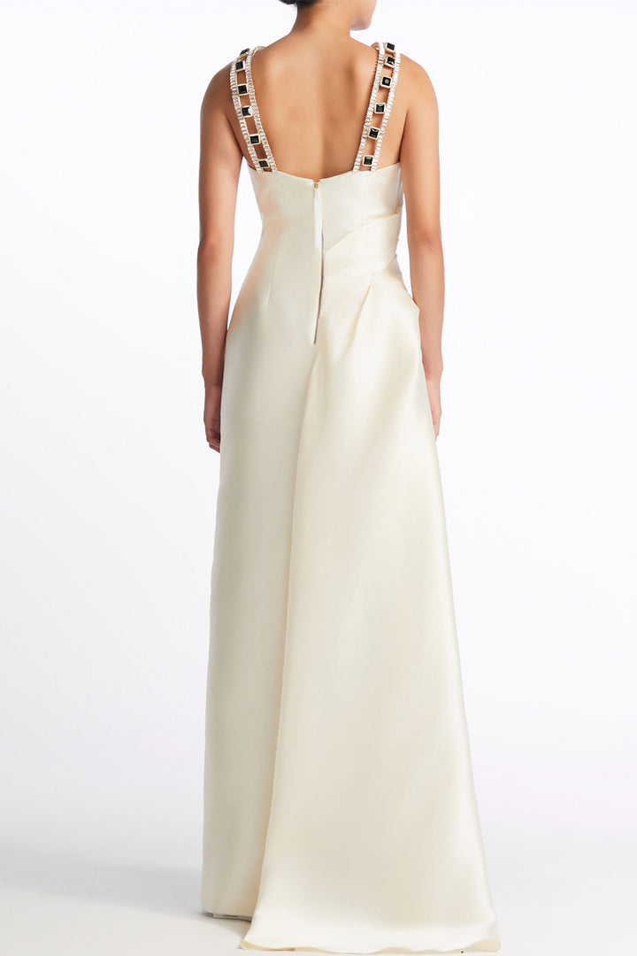 Jewelled Halter with Column Dress