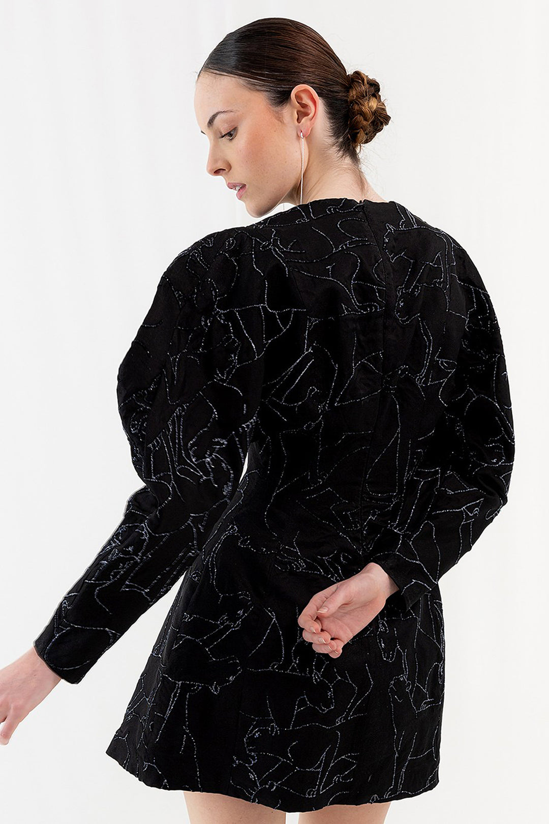 Crimson Fusion A-line Dress