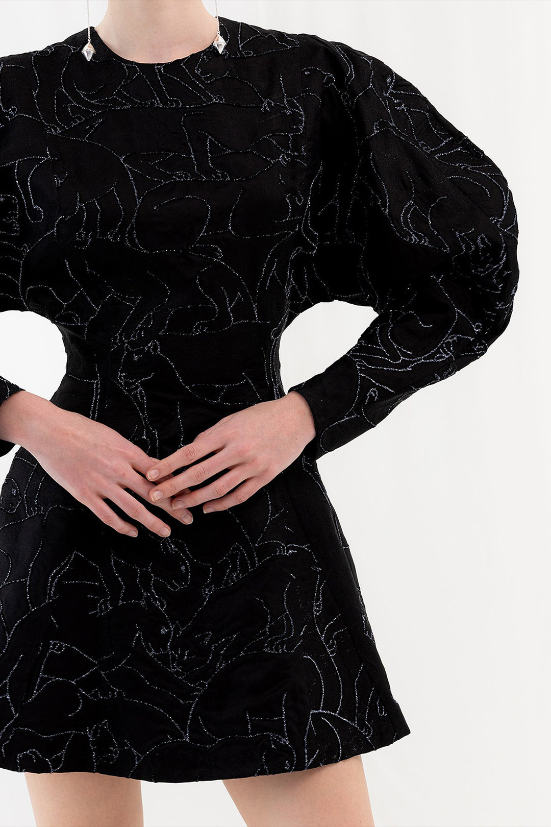 Crimson Fusion A-line Dress