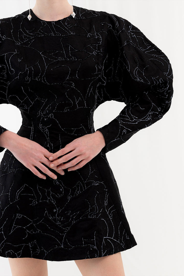 Crimson Fusion A-line Dress