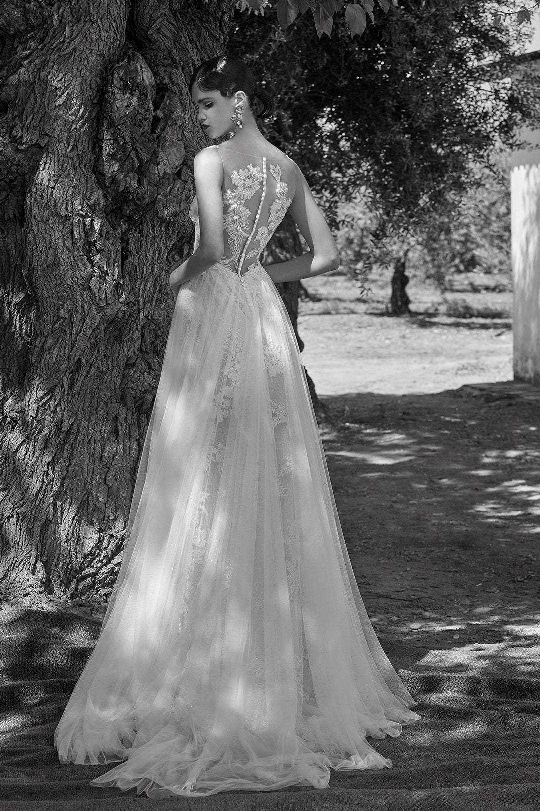 Embroidered Tulle Wedding Dress