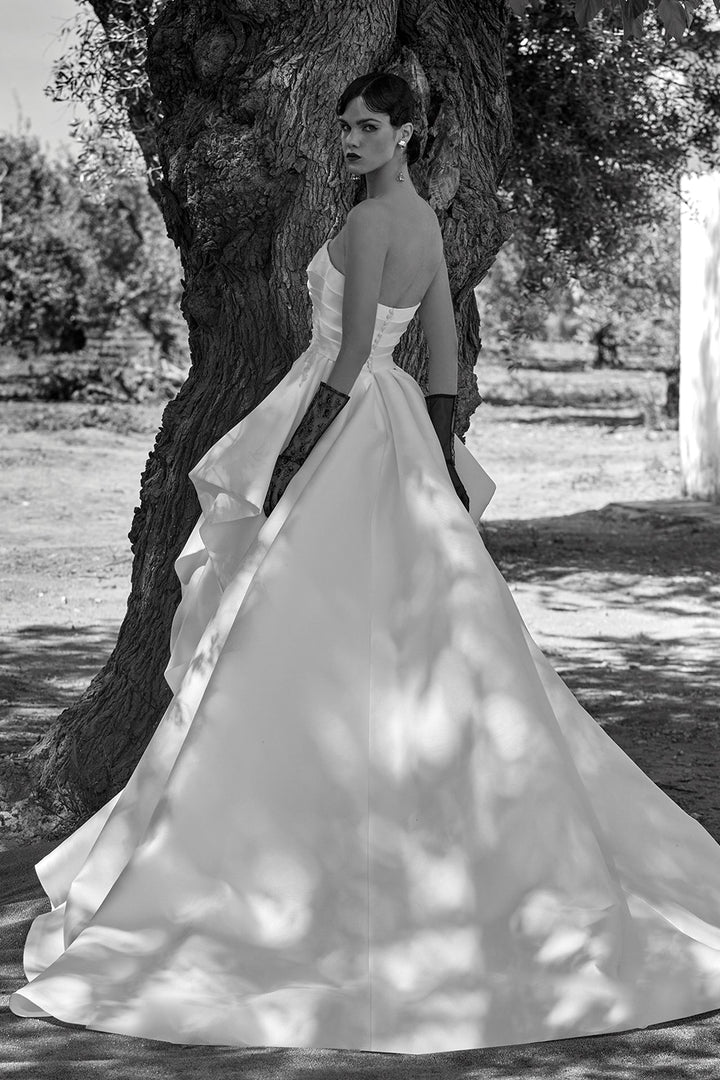 Strapless Princess Cut Wedding Dress