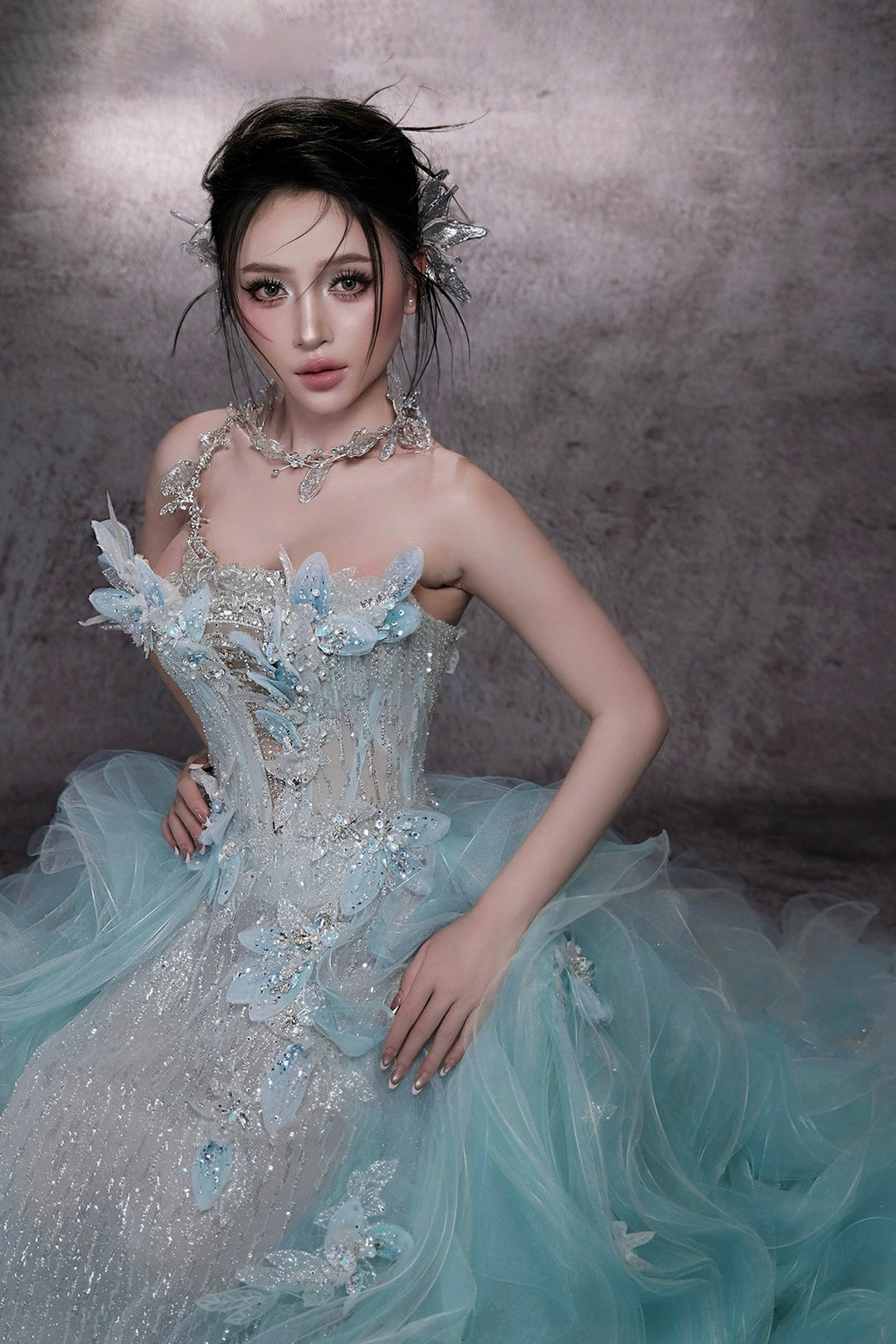 A-Line with Beaded Bodice