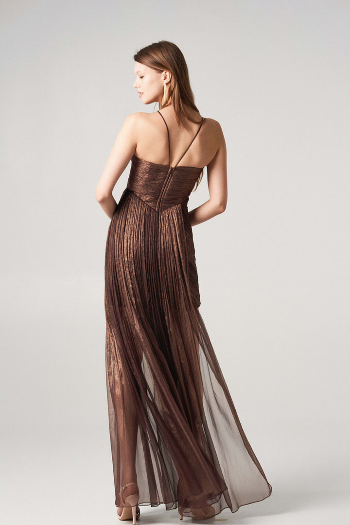 Halter Dress with Side Slit
