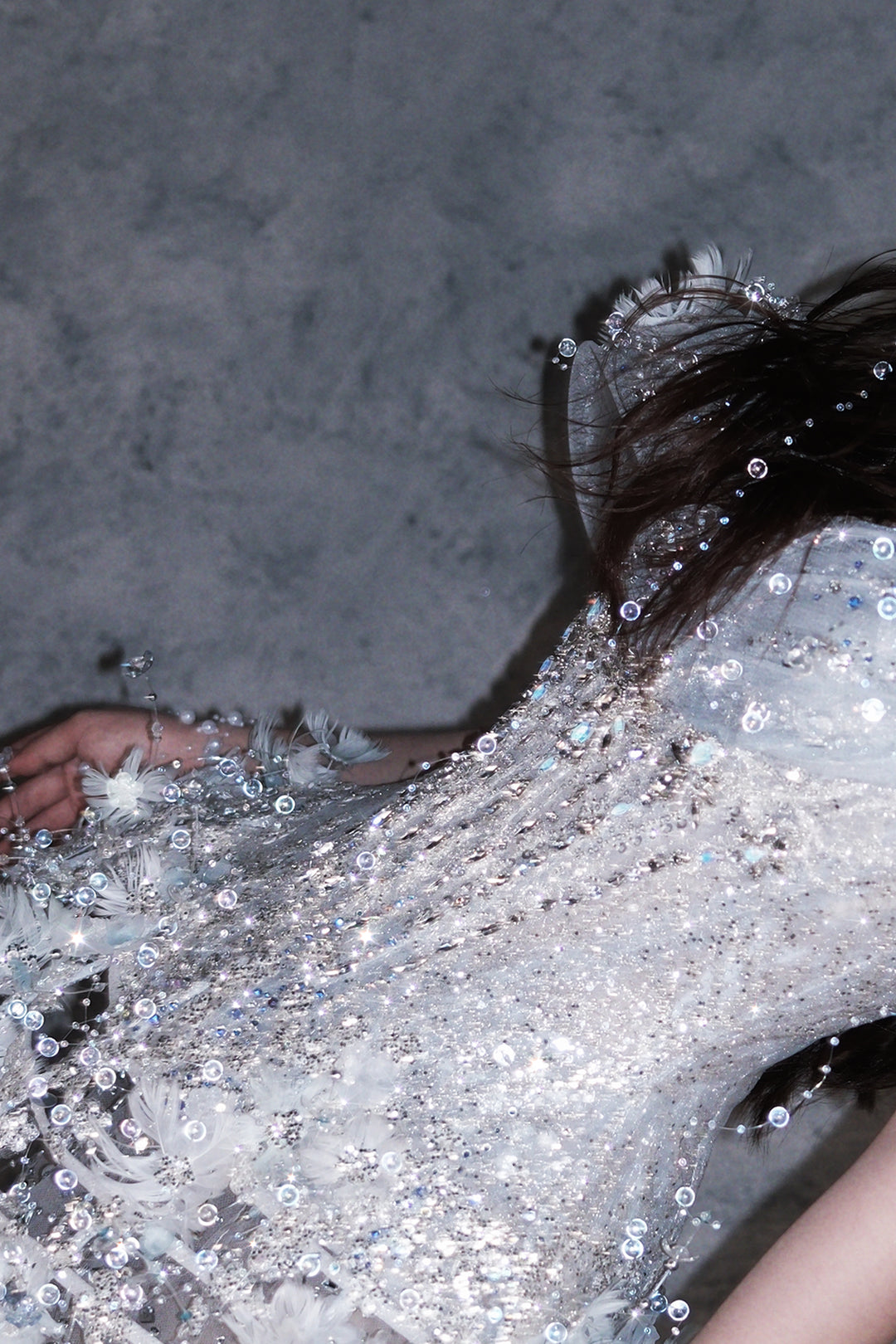 Tulle Dress with Crystal Accents