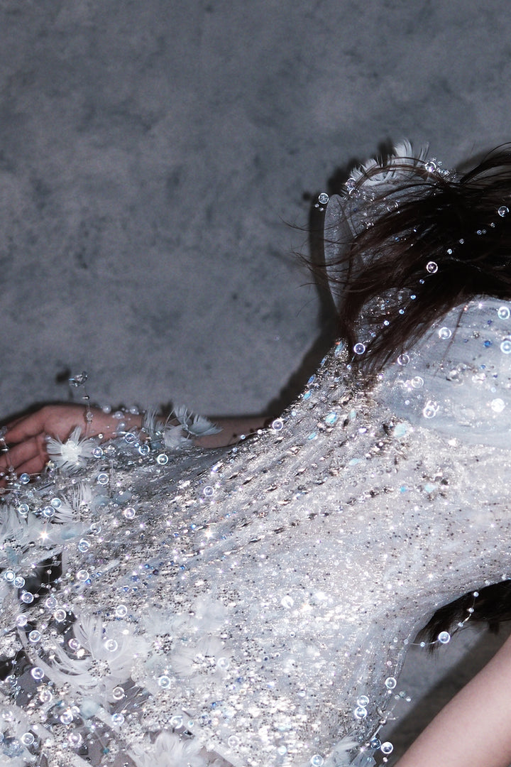 Tulle Dress with Crystal Accents