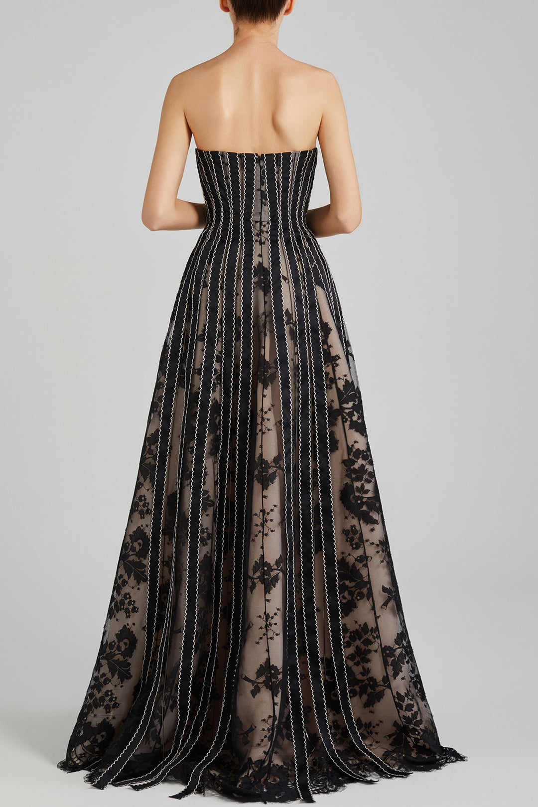 A-line Dress with Lace and Crystals