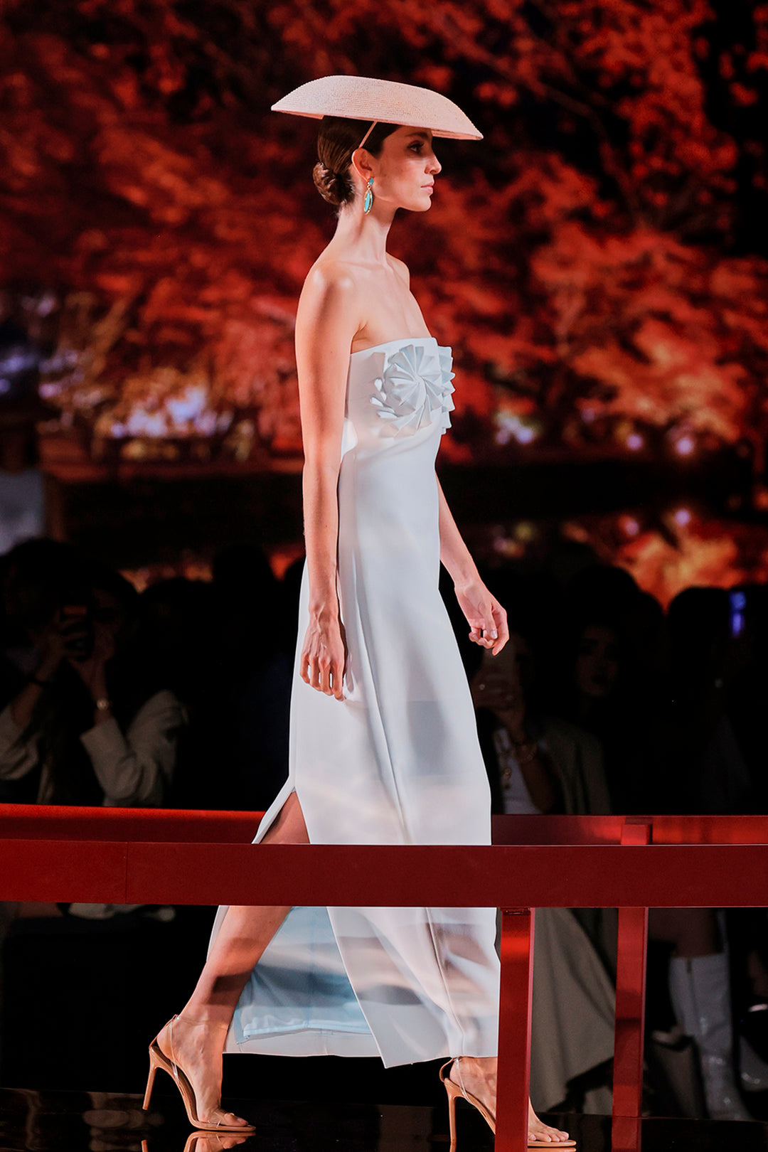 Strapless Satin Column Dress