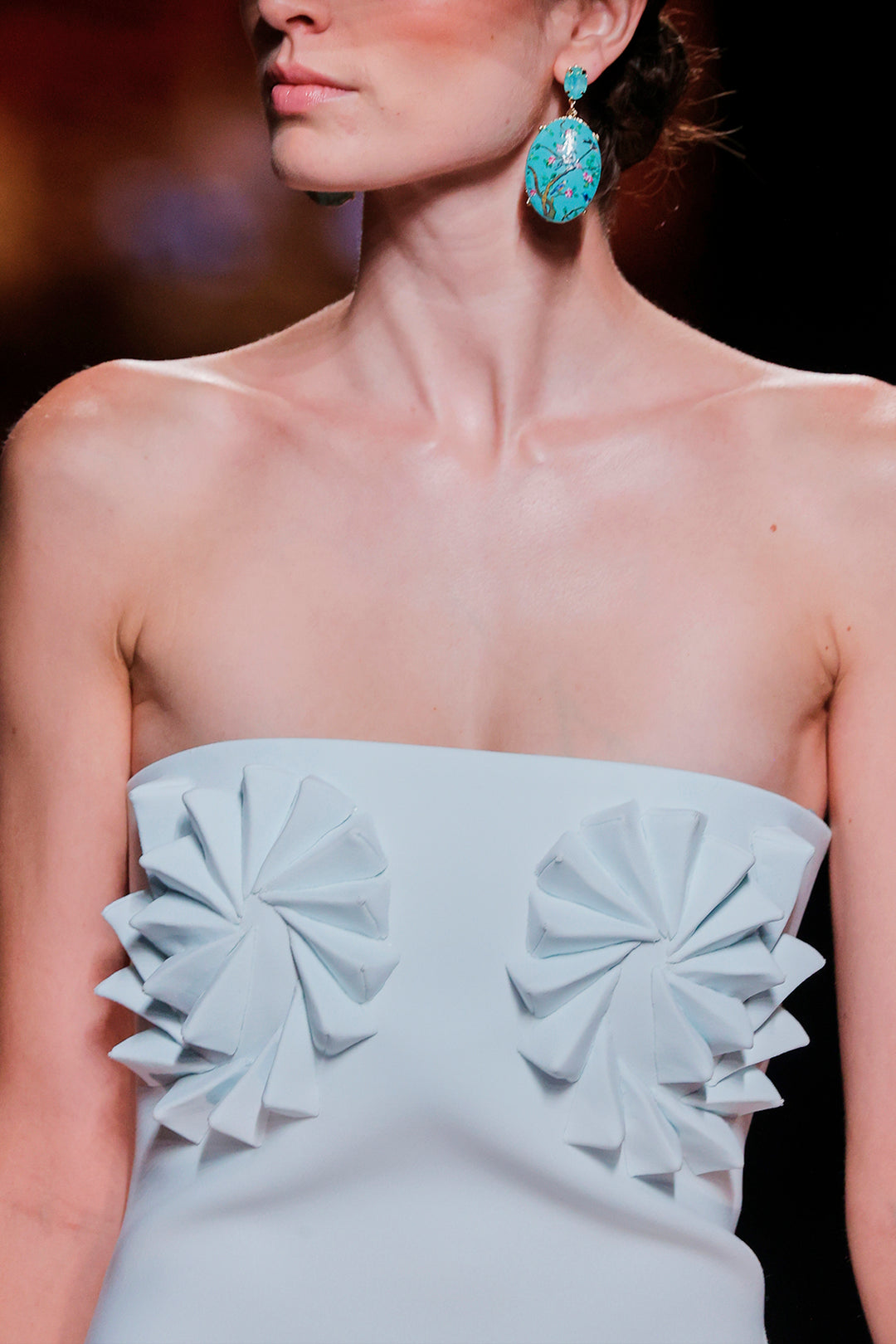 Strapless Satin Column Dress