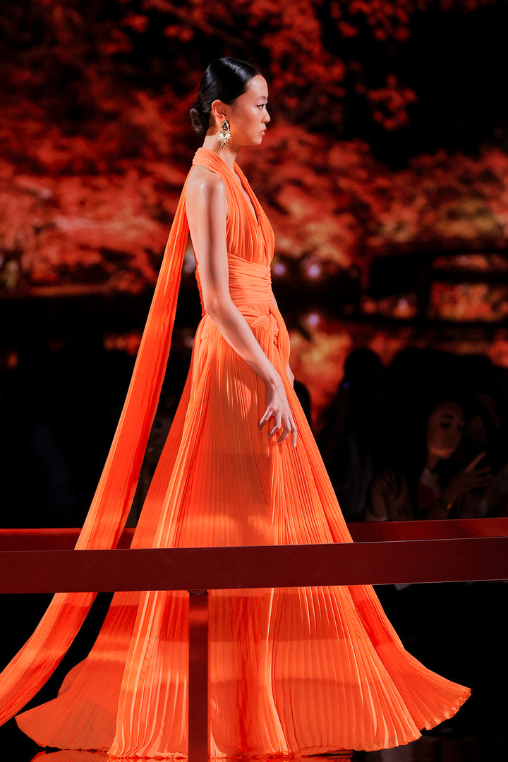 Halter-Neckline A-Line Dress