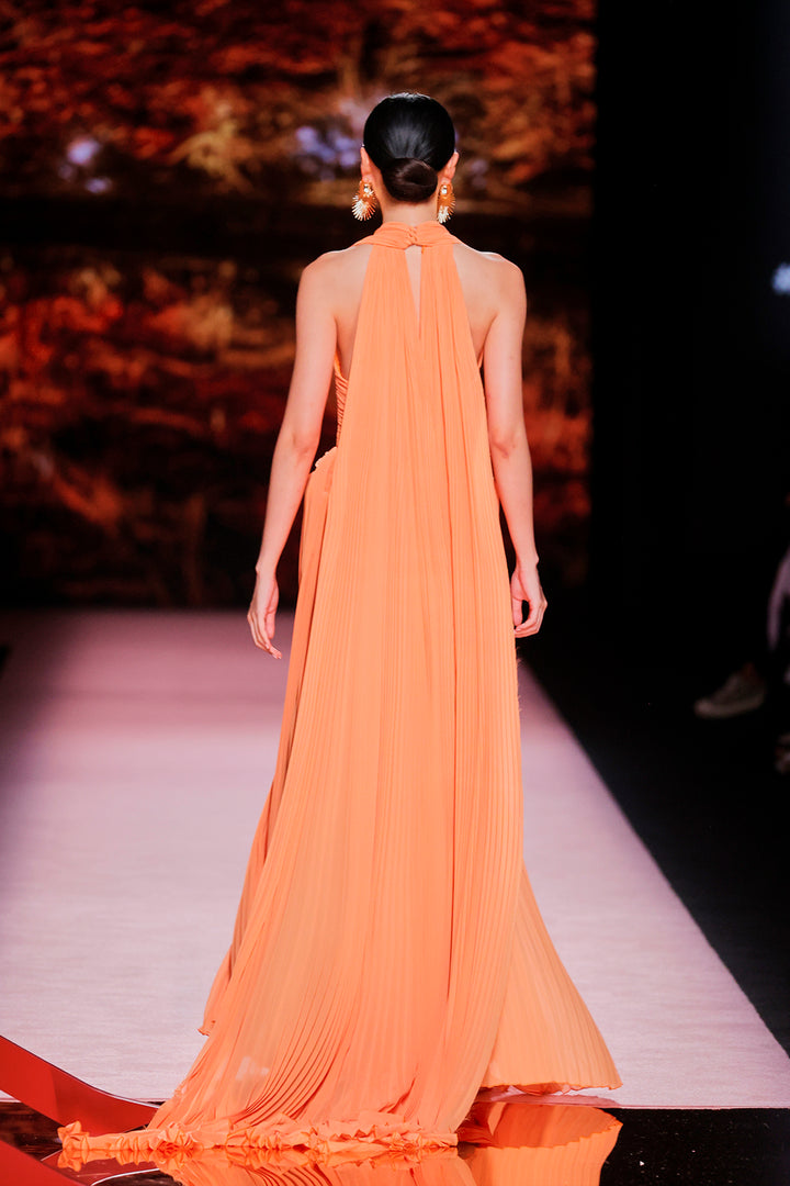 Halter-Neckline A-Line Dress