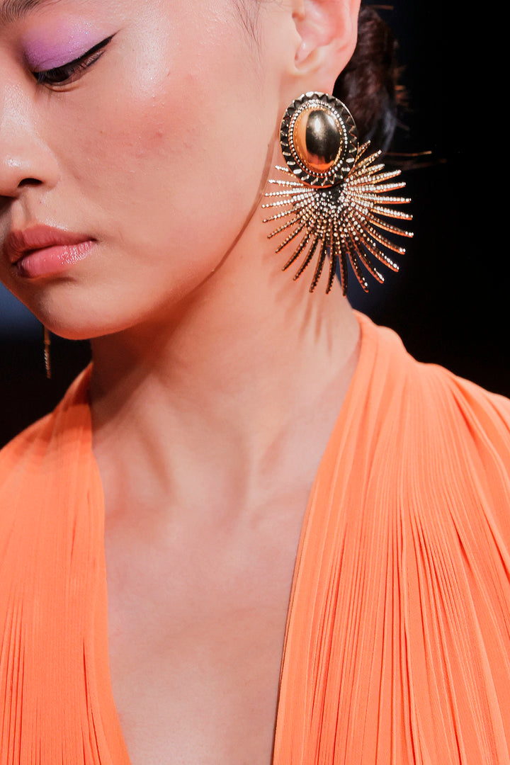 Halter-Neckline A-Line Dress