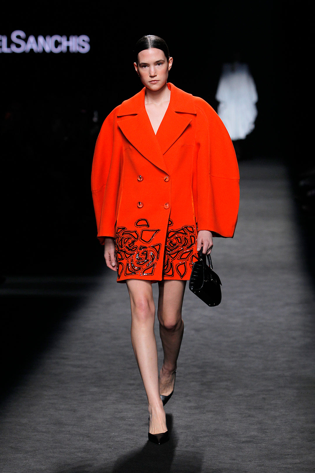 Embroidered Oversized Blazer dress Orange / US 12 Embroidered Oversized Blazer dress Orange / US 12