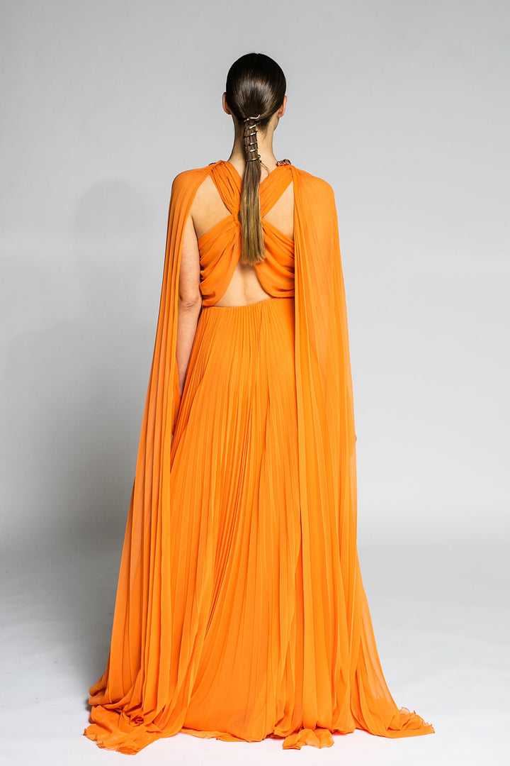 Pleated Cloak A-line Dress