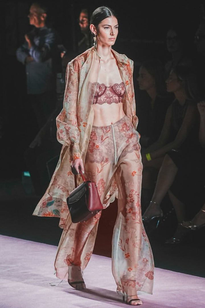 Print Open-Neckline Pantsuit
