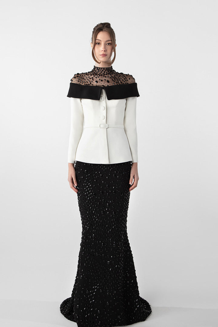 Jacket-Inspired Embroidered Set