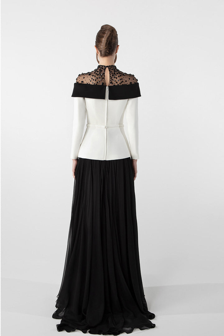 Jacket-Inspired Embroidered Ensemble