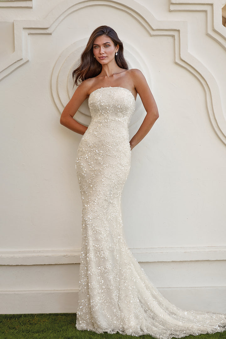 Mermaid Long with Beaded Corset and Cape