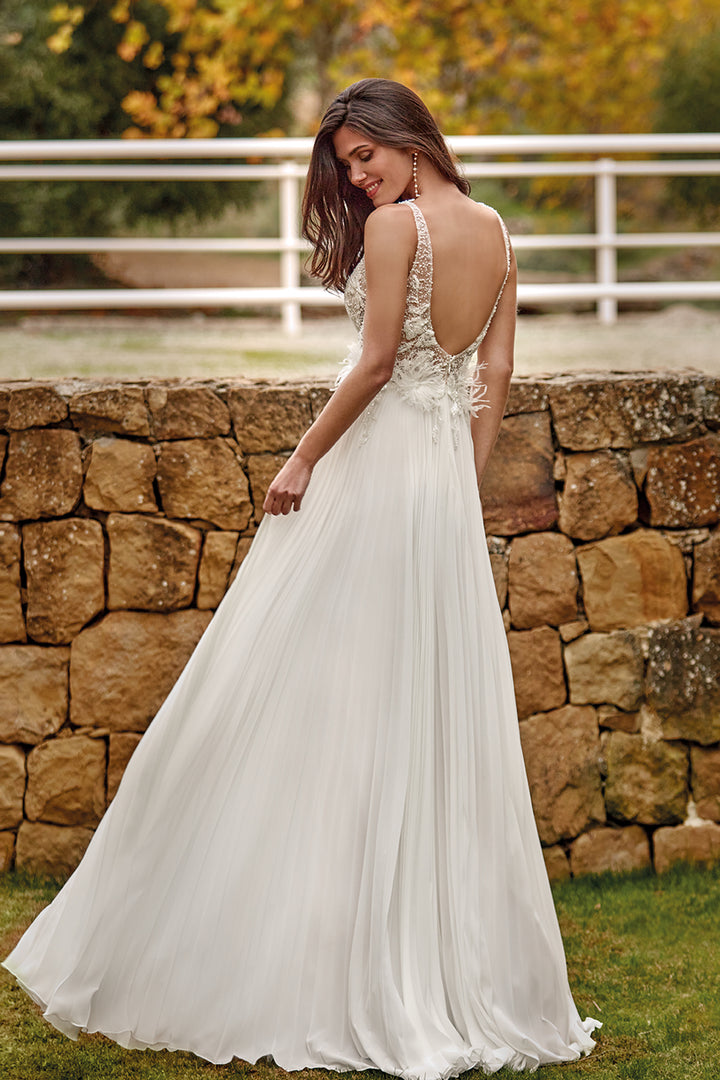 A-line Dress with Beaded Bodice