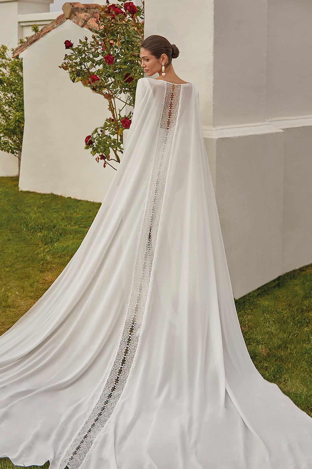 Two-Piece Crepe Long with Embroidery