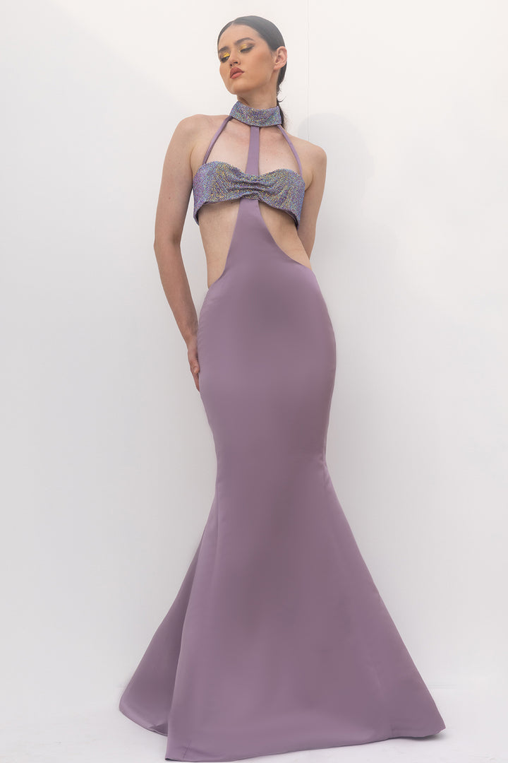 Radzimir Mermaid Dress with Crystal Chainmail