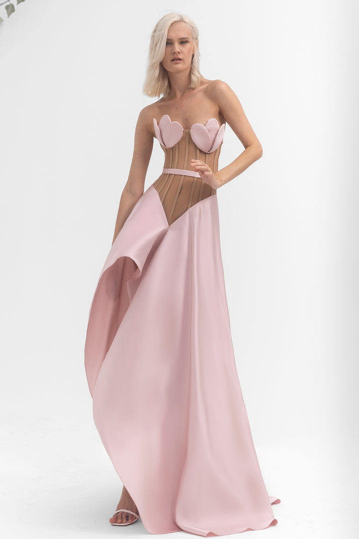 Radzimi Strapless Corset A-line Dress