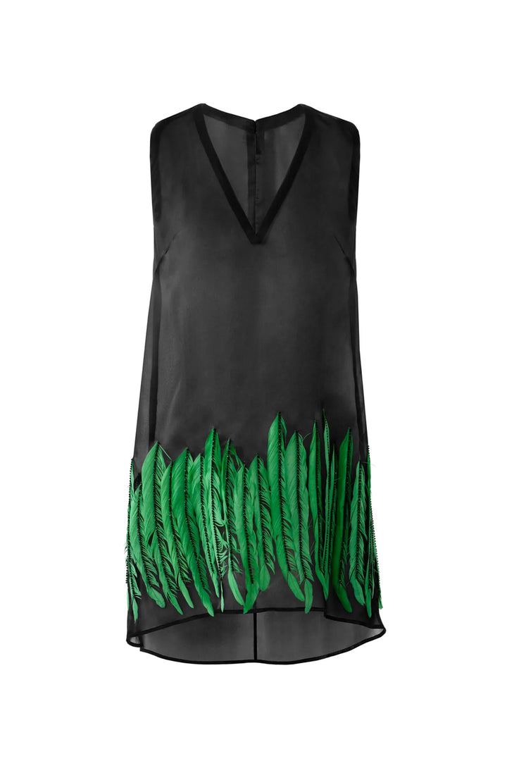 Sleeveless Organza Mini Dress