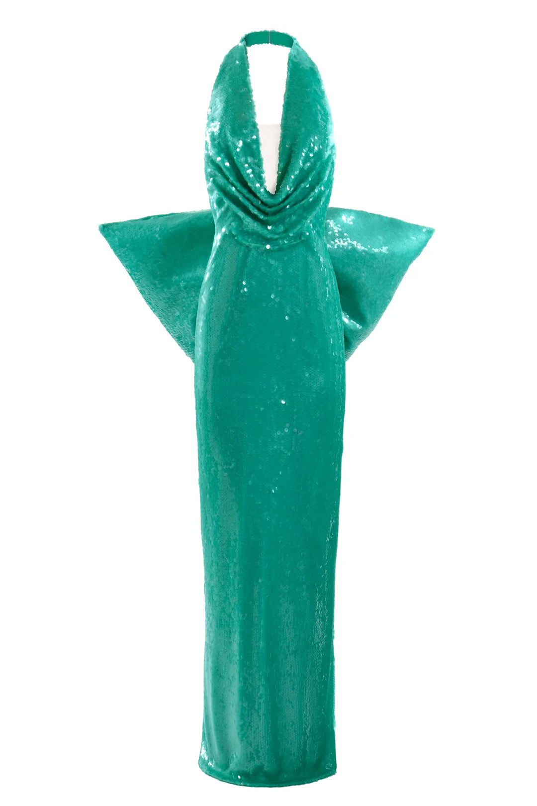Halter Neckline with Bow and Sequin Dress
