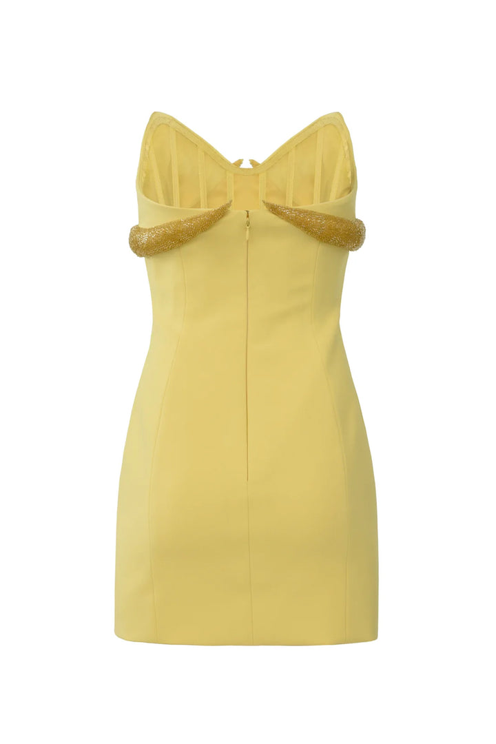 Strapless Crepe Mini Dress
