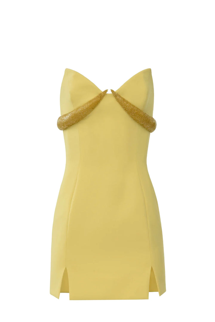 Strapless Crepe Mini Dress