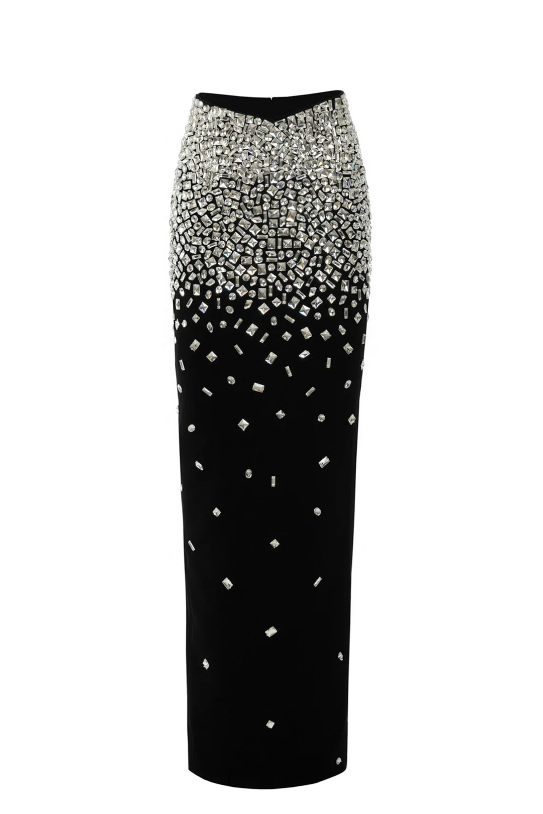 Crepe Top and Skirt with Crystal Embroidery