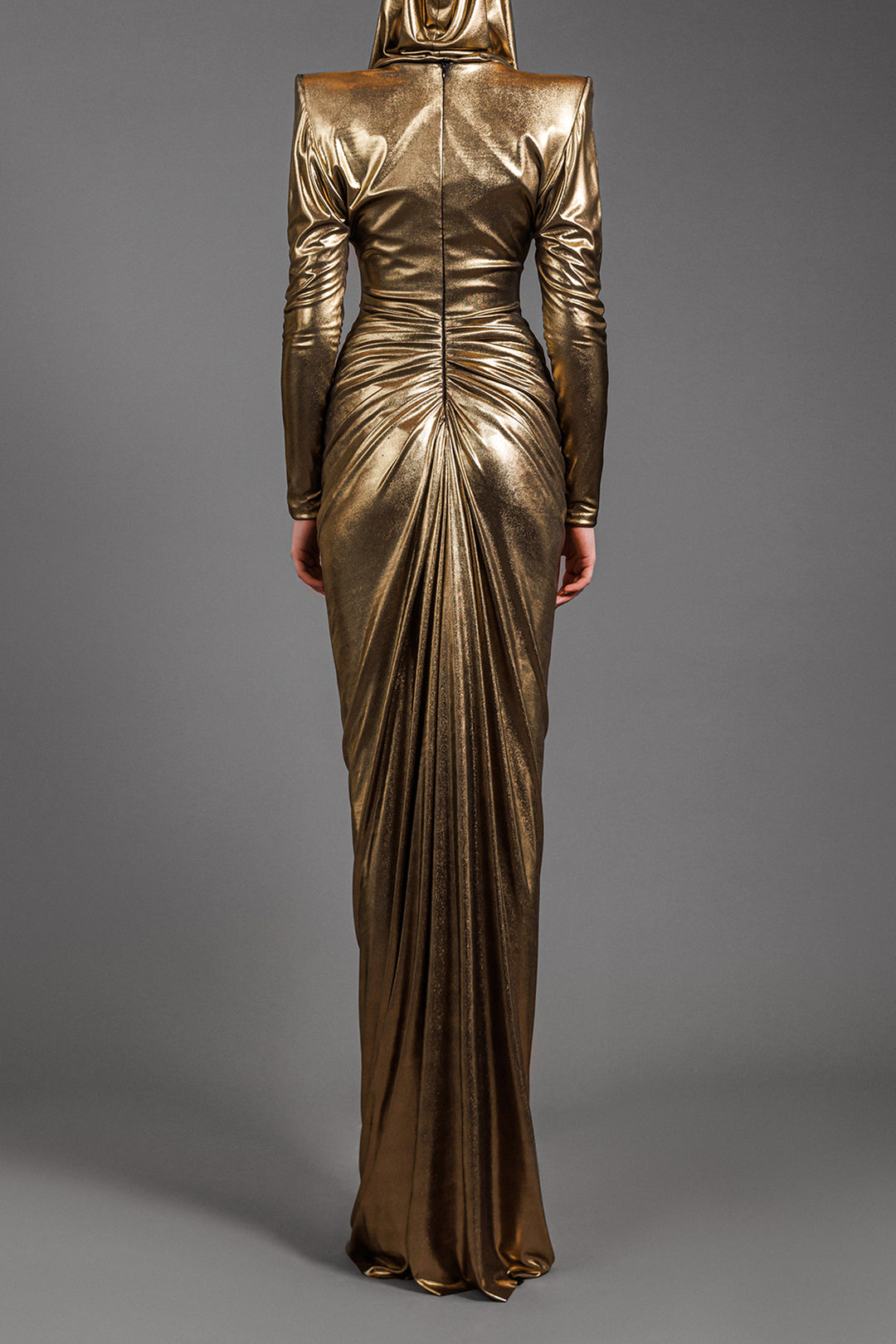 Long Sleeves Hoodie Draped Dress