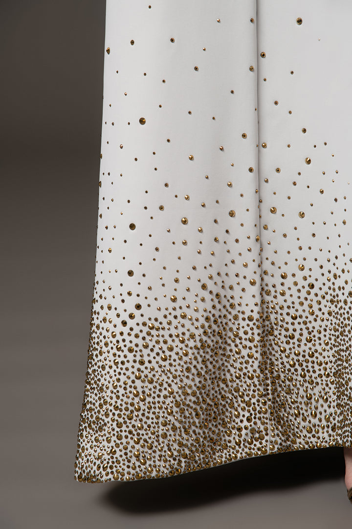 Crepe Column Dress with Cape Back