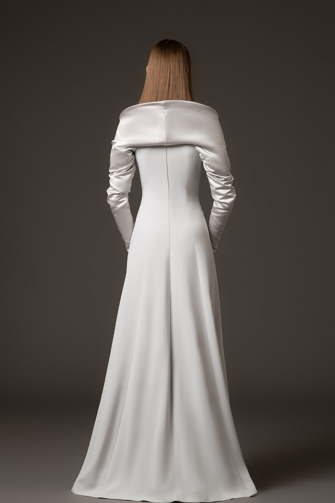 Crepe A-Line Halter-Neck Dress