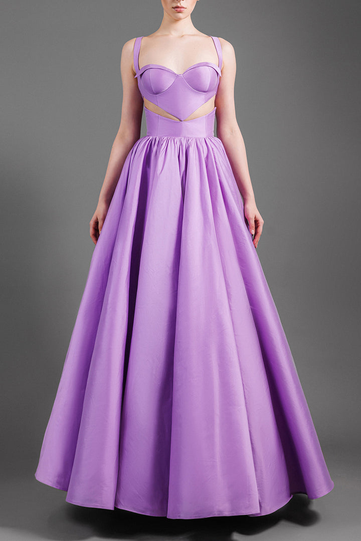 Taffeta Sleeveless Ball Gown