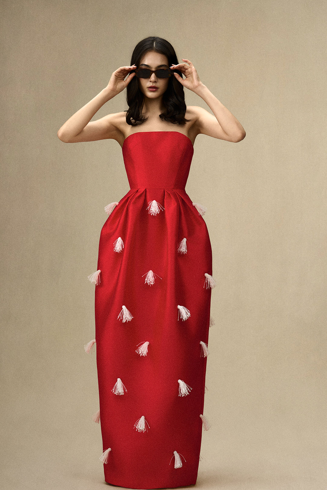 red dress with puffy skirt Red dress with puffy skirt