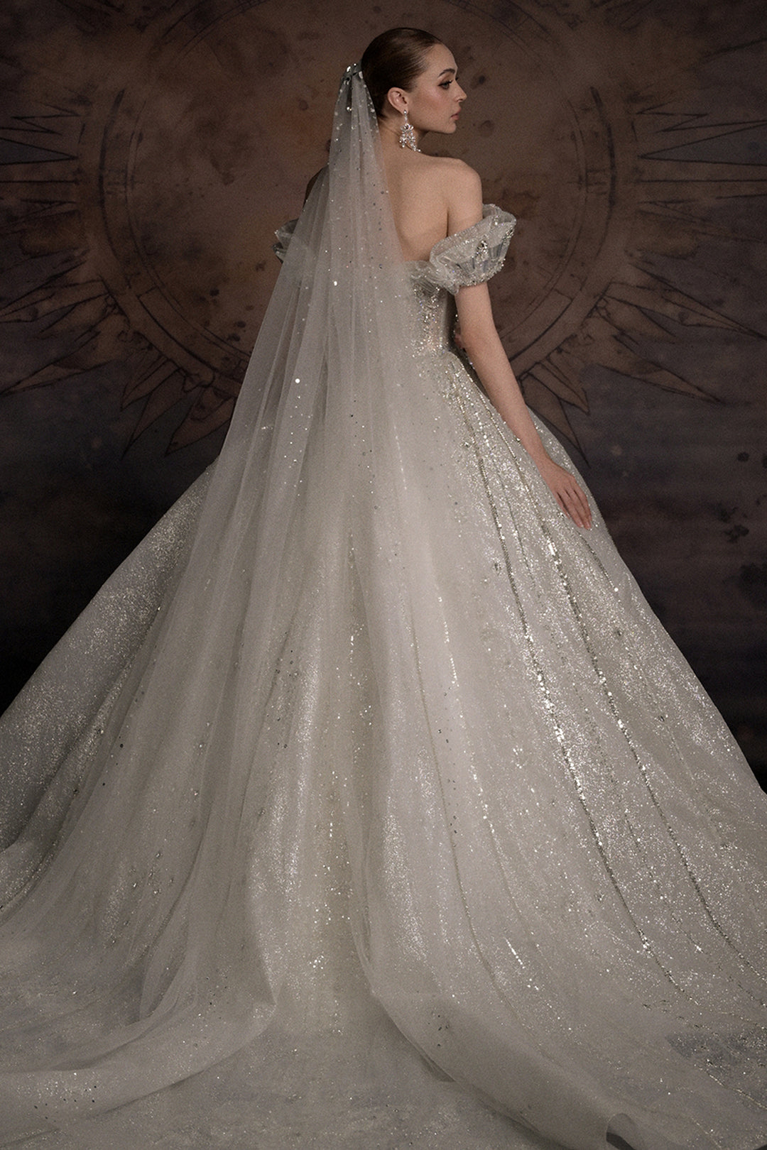 Off-The-Shoulder Long A-Line Dress