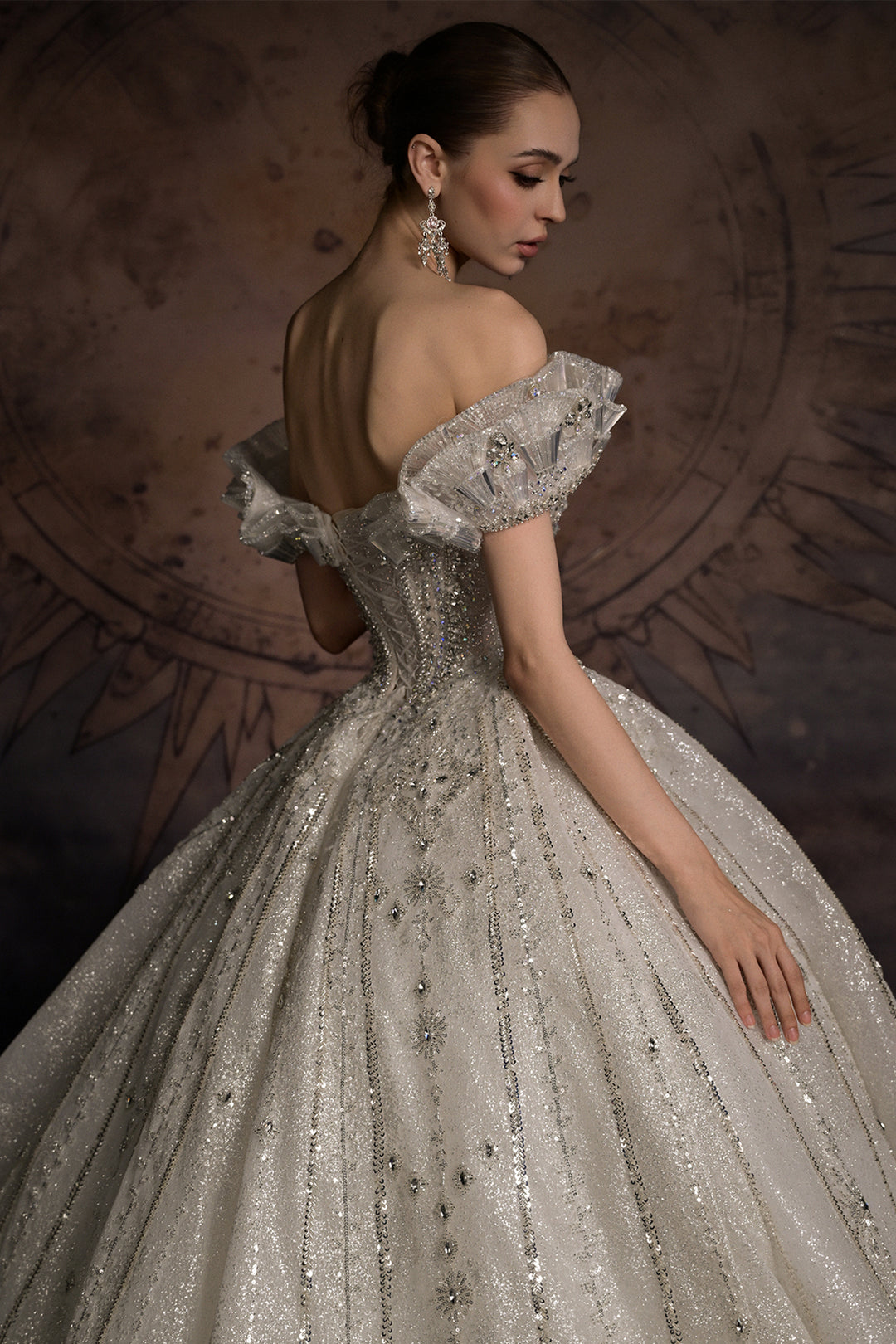 Off-The-Shoulder Long A-Line Dress