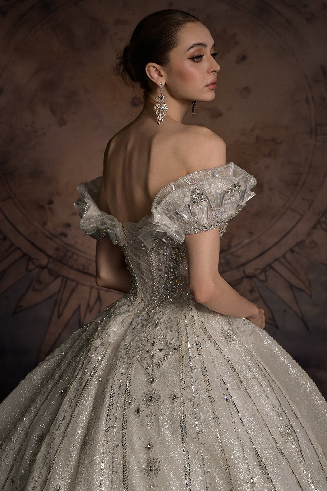Off-The-Shoulder Long A-Line Dress