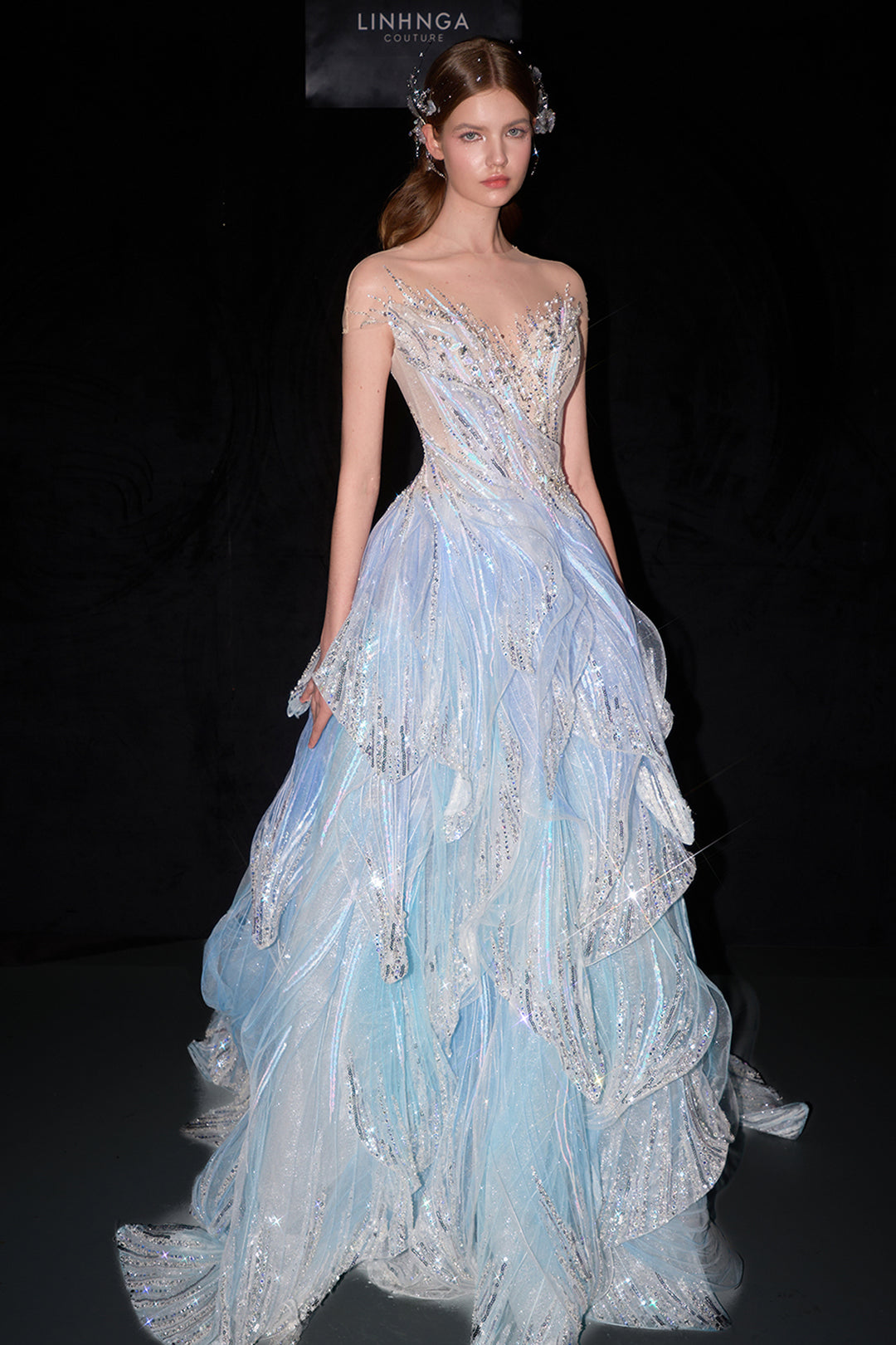illusion a line dress Ethereal Illusion A-Line Wedding Dress