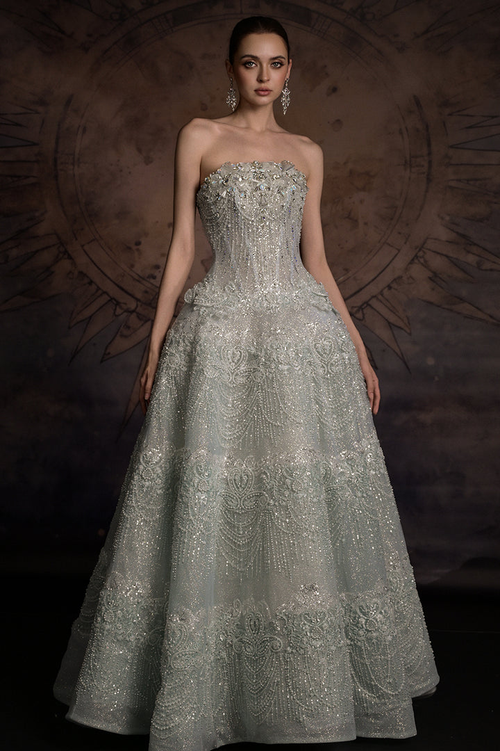 Strapless Sweetheart Corset A-Line Dress