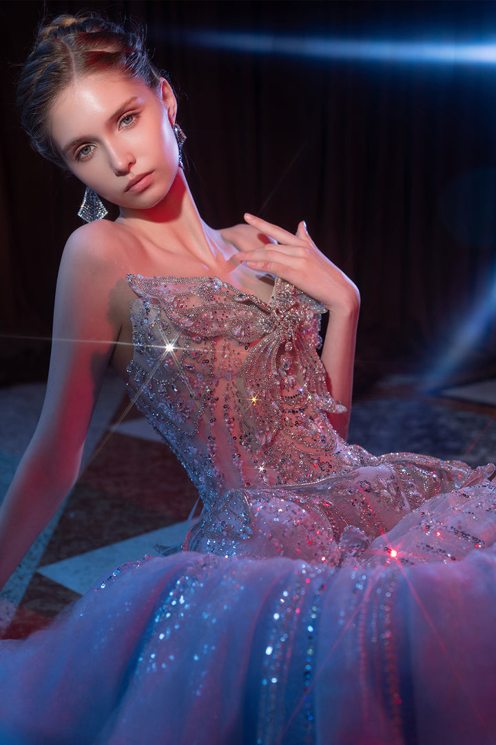 Strapless Fairy-Tale Crystal Sweetheart Dress
