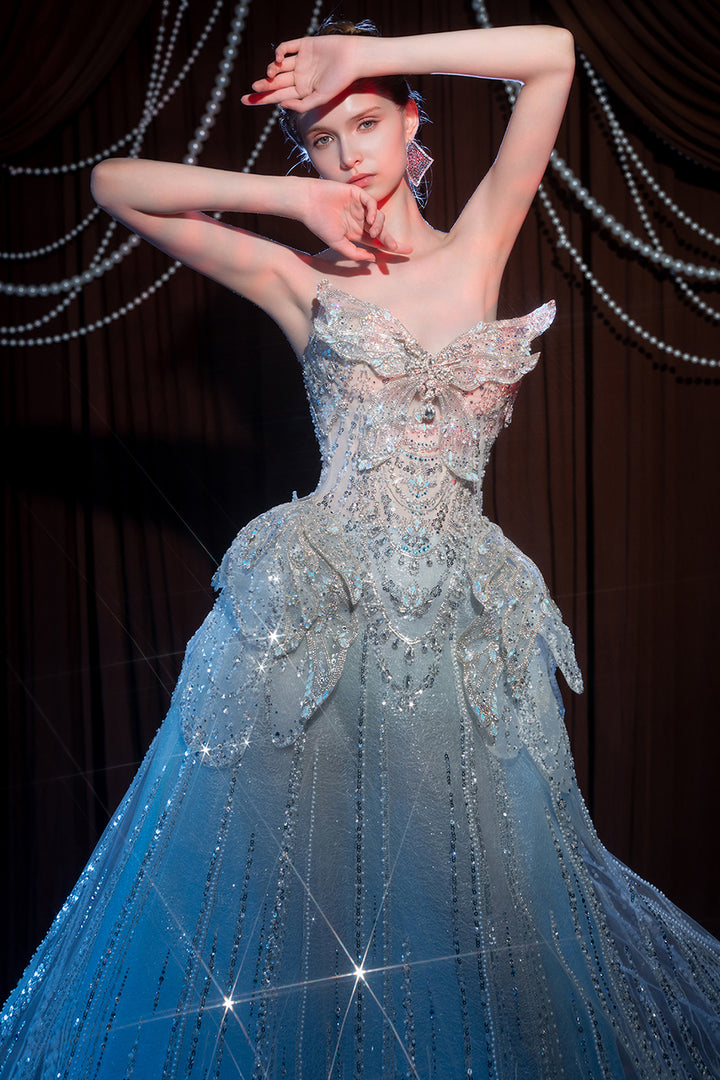 Strapless Fairy-Tale Crystal Sweetheart Dress