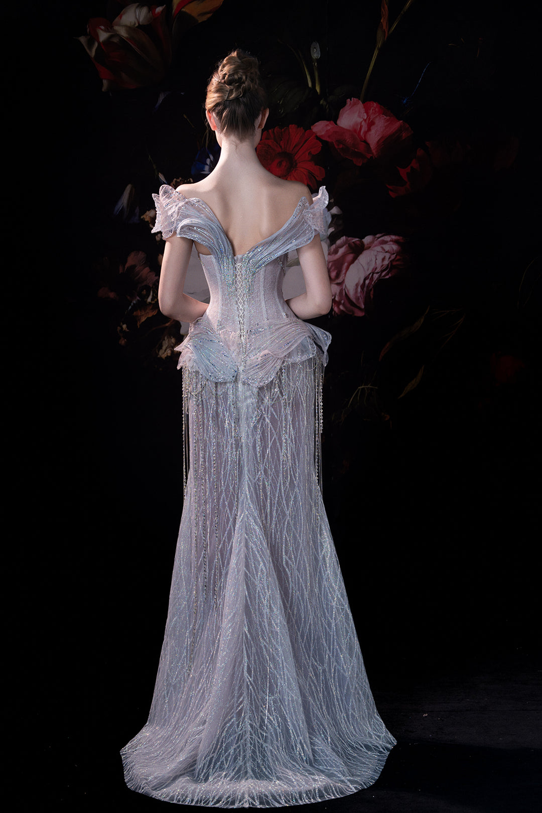 Column Dress with Corseted Bodice