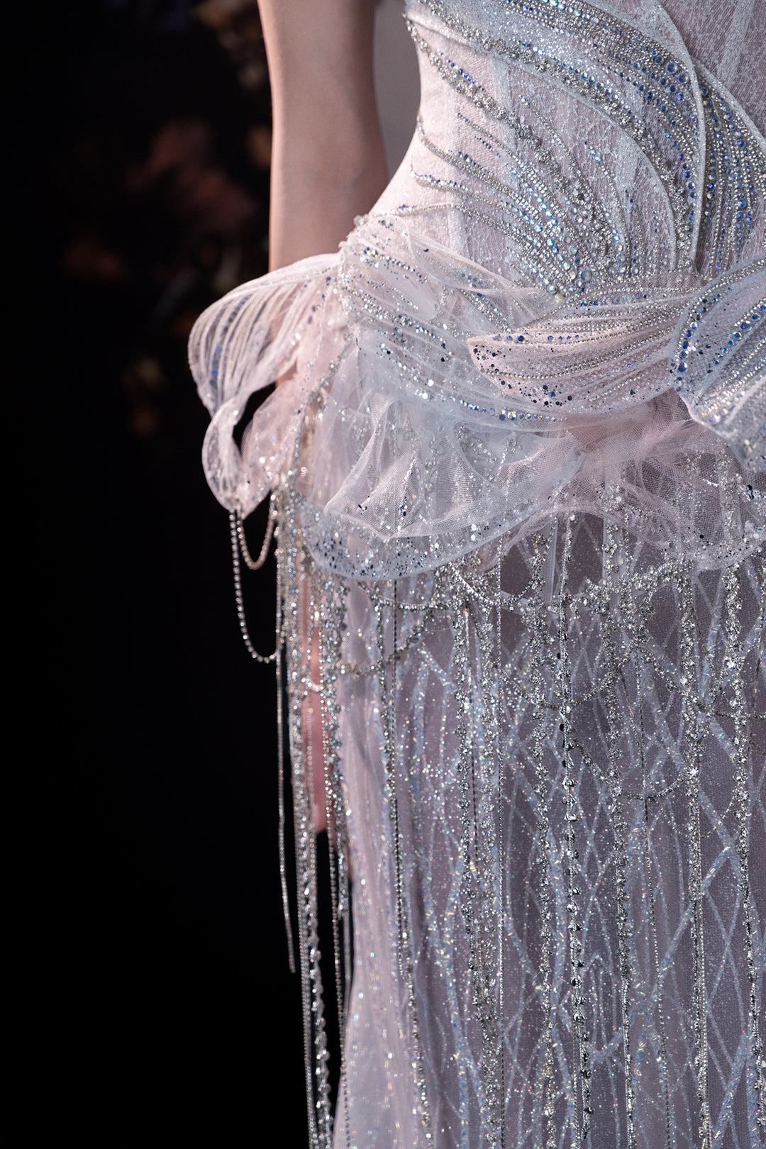 Column Dress with Corseted Bodice