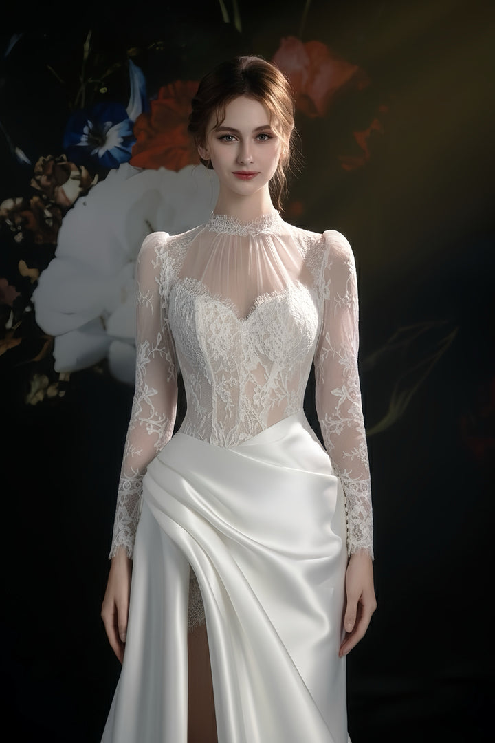 Corseted Bodice with Asymmetrical Draped Skirt