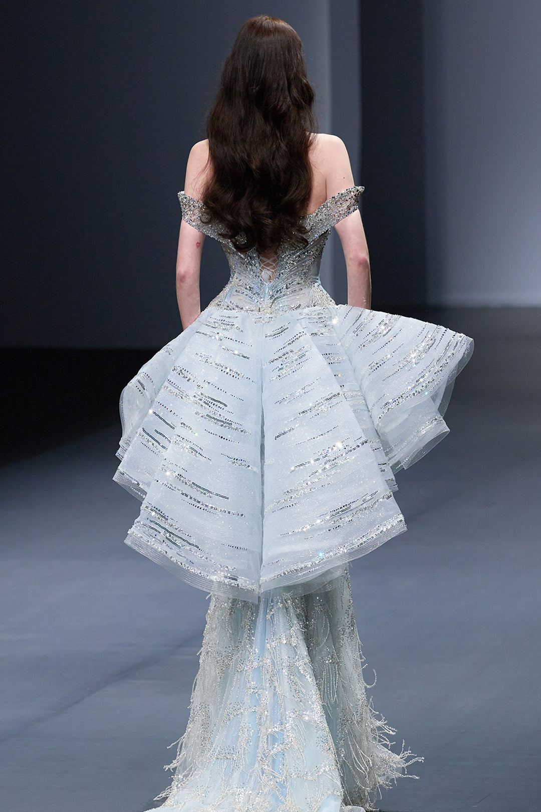 Celestial Fringe And Sculptural Tiers Dress