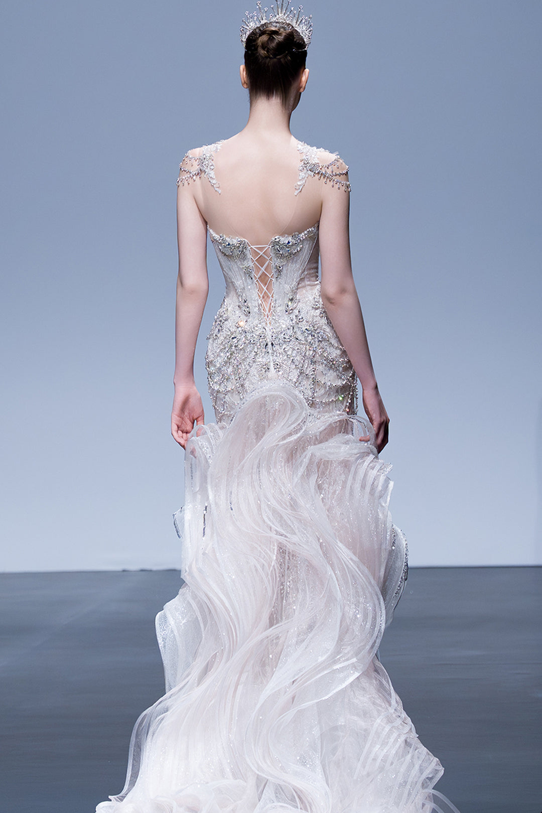 Mermaid Tulle with Crystal Embellishments