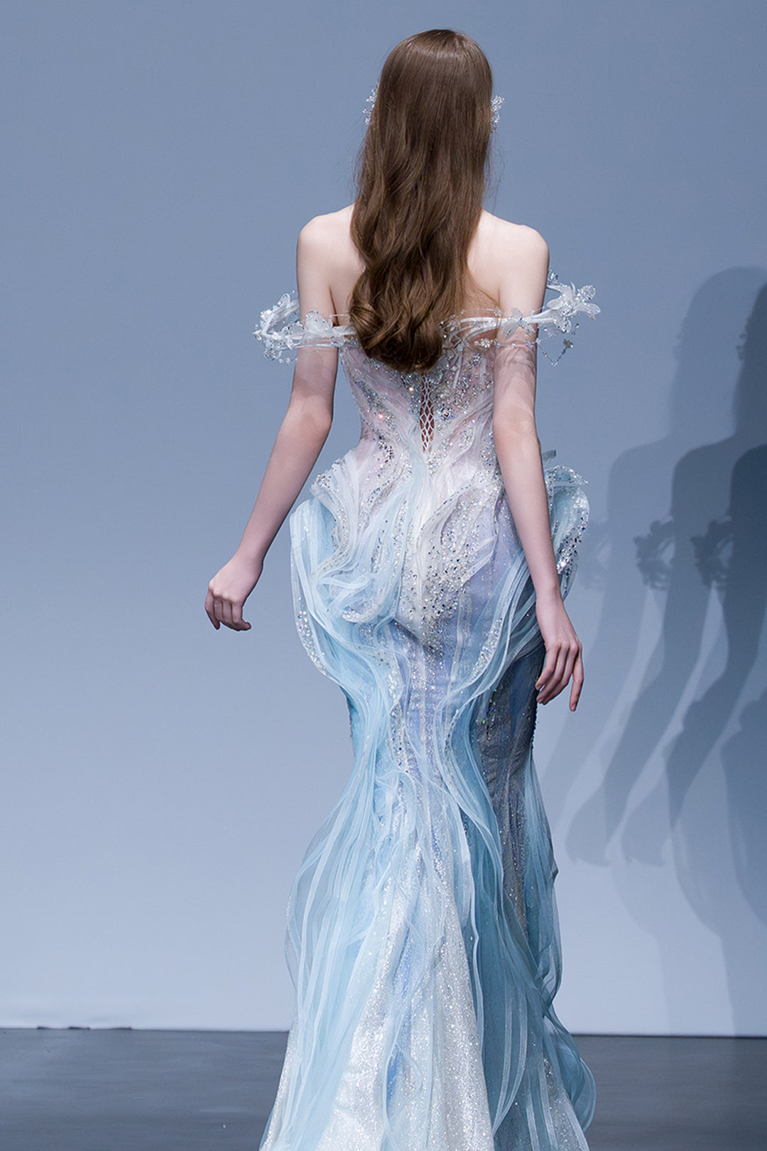 Sparkling Off-The-Shoulder Mermaid Dress